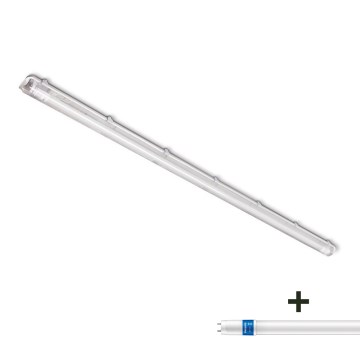 Heavy-duty fluorescent light 1xG13/230V IP65 + LED Fluorescent tube with sensor Philips MASTER T8 G13/24W