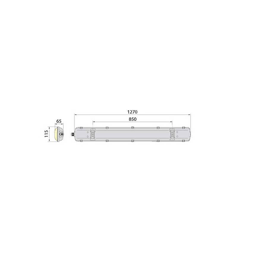 Heavy-duty fluorescent light 2xG13/18W/230V IP65 1270 mm