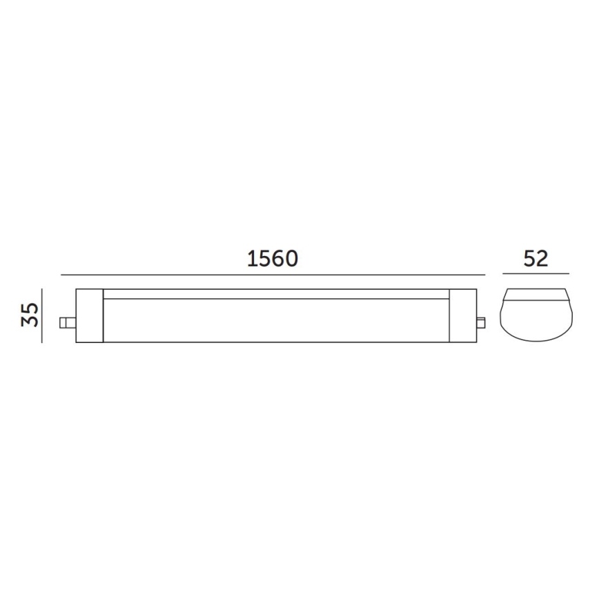 Heavy-duty fluorescent light LED/48W/230V IP65 4000K 156 cm