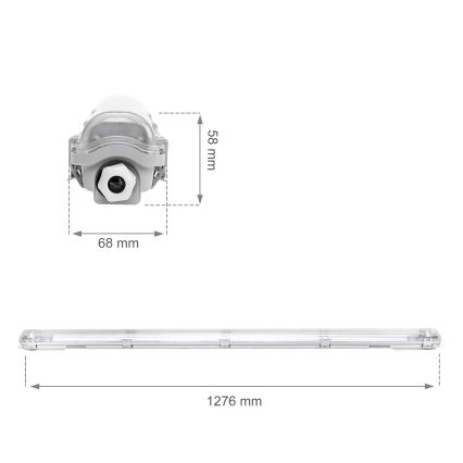 Heavy-duty fluorescent light LIMEA T8 1xG13/20W/230V IP65 120cm