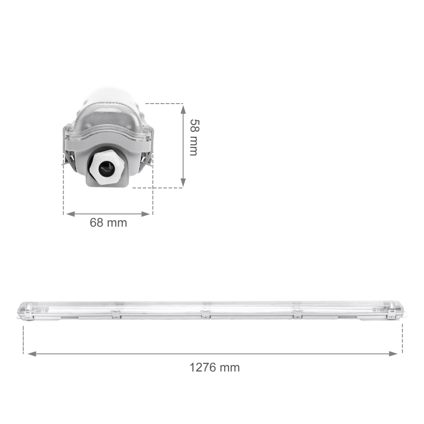 Heavy-duty fluorescent light LIMEA T8 1xG13/20W/230V IP65 120cm