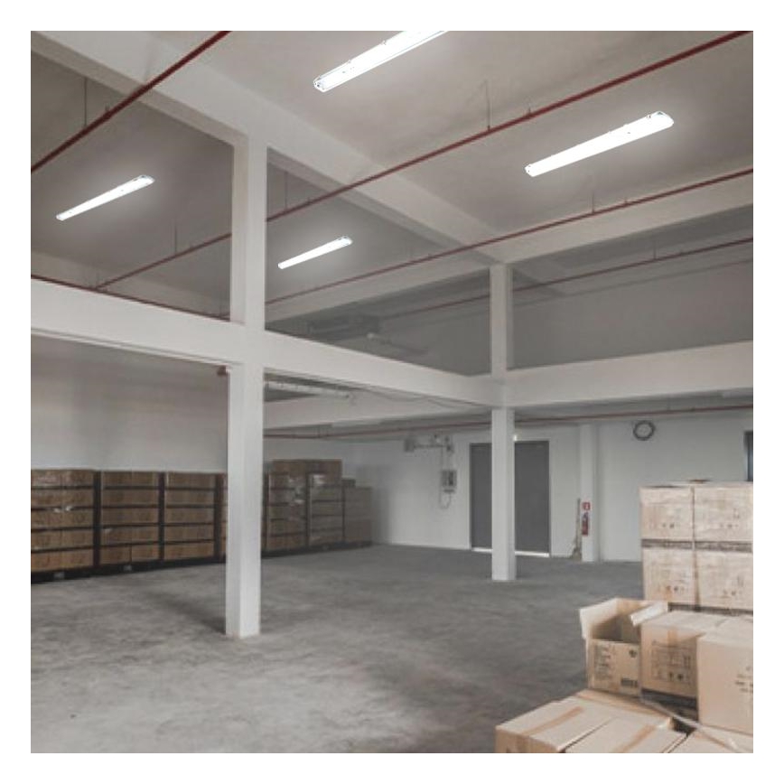 Heavy-duty fluorescent light T8 2xG13/18W/230V IP65 126 cm
