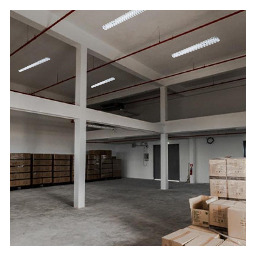 Heavy-duty fluorescent light T8 2xG13/18W/230V IP65 126 cm