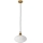 HECTOR cable-hung pendant light, 1x E27/15W/230V, white/brass, Ø 25 cm