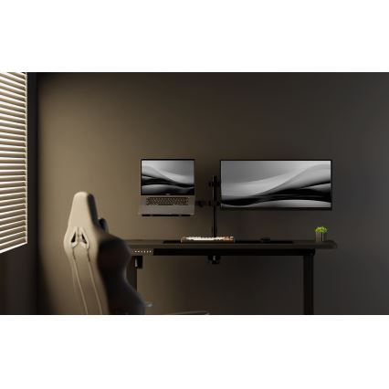 Height-adjustable desk LEVANO 140x60 cm black