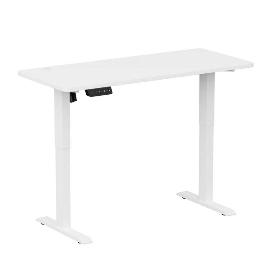 Height-adjustable desk LEVANO 140x60 cm white