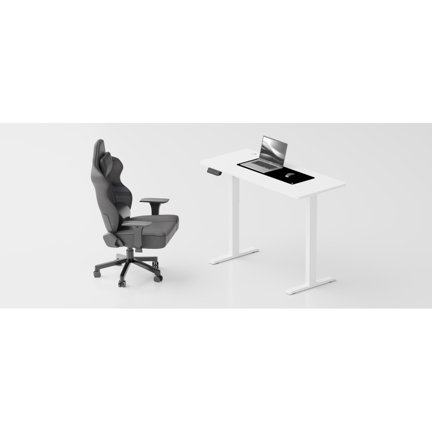 Height-adjustable desk LEVANO 140x60 cm white