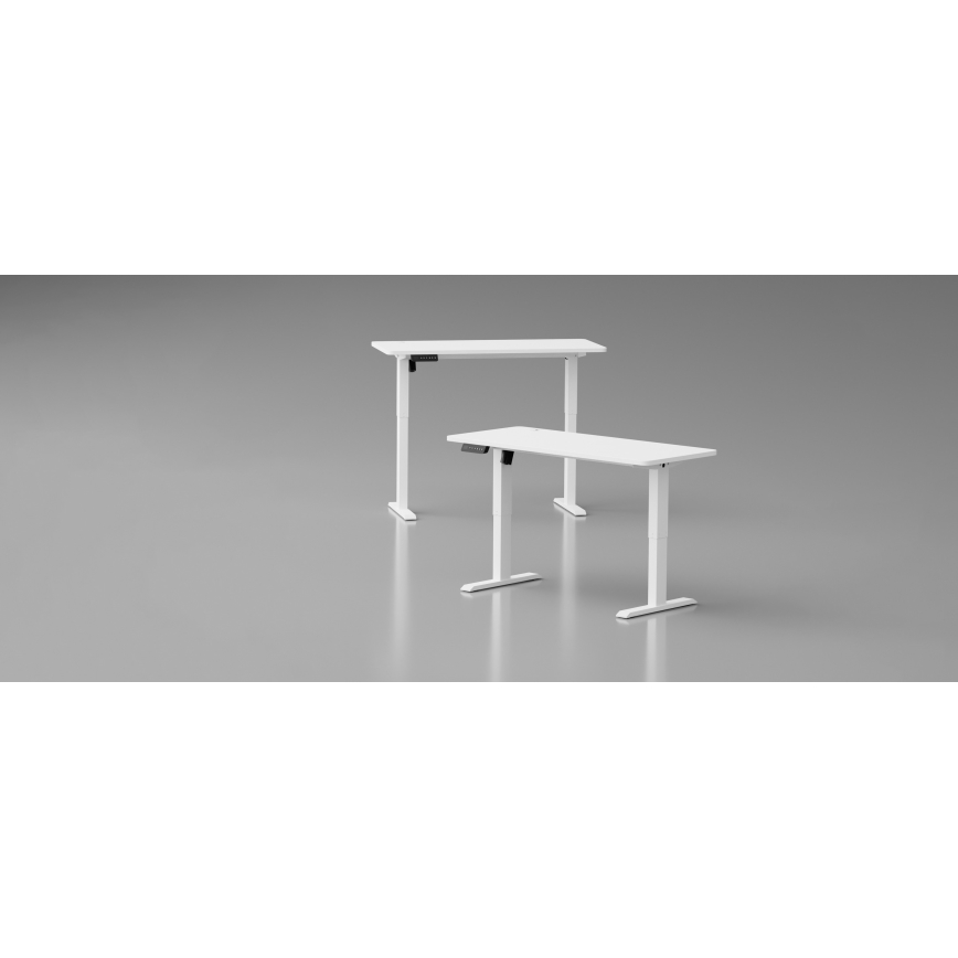 Height-adjustable desk LEVANO 140x60 cm white