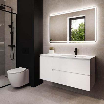 HELSINKI 115 cm bathroom vanity with basin right-hand/white