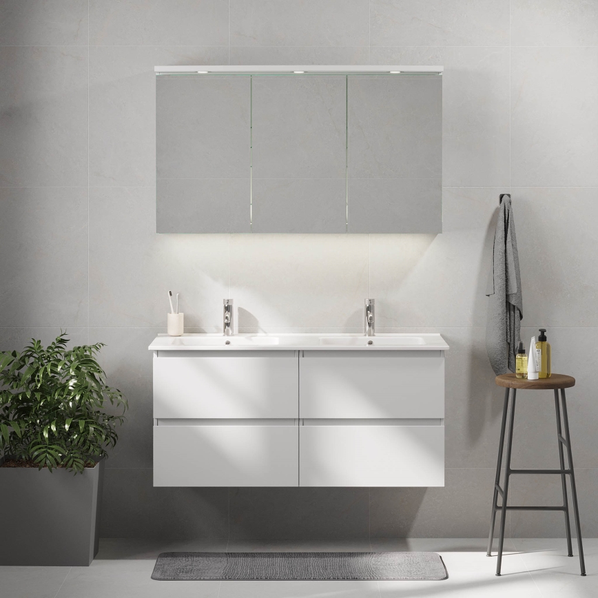 HELSINKI 120 cm White Bathroom Vanity with Basin