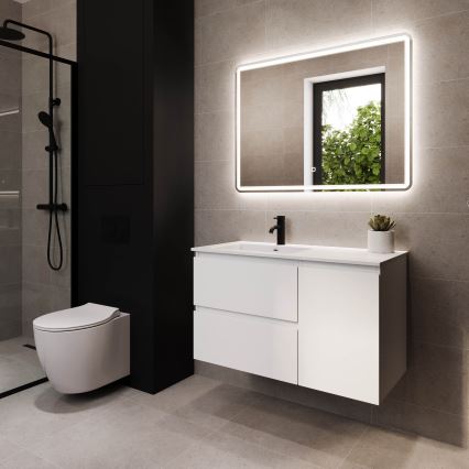 HELSINKI 95 cm Left‑Hand Bathroom Vanity with Basin / White