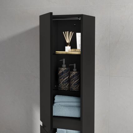 HELSINKI Bathroom Cabinet 35x174x32 cm, Black