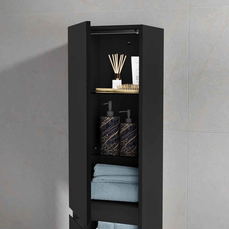 HELSINKI Bathroom Cabinet 35x174x32 cm, Black