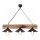 HEPSI cable-suspended pendant light 3xE27/40W/230V, spruce/walnut