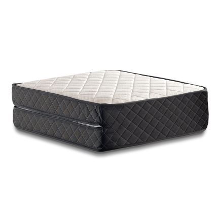 HERON Folding Metal Single Bed 90x204 cm, White, Load Capacity 120 kg