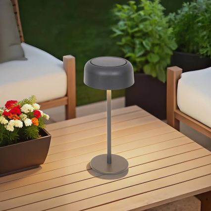 Hesperide - BOLTY LED Solar Table Lamp, 3.7 V, 2600 mAh, IP65, Anthracite