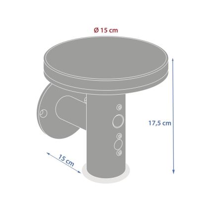 Hesperide - LED Solar Wall Lamp with Motion Sensor DETEKT LED/3,7V 2600 mAh IP65
