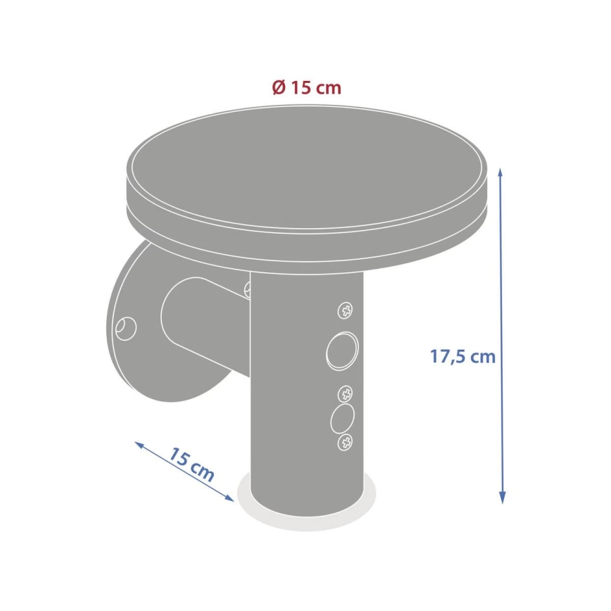 Hesperide - LED Solar Wall Lamp with Motion Sensor DETEKT LED/3,7V 2600 mAh IP65