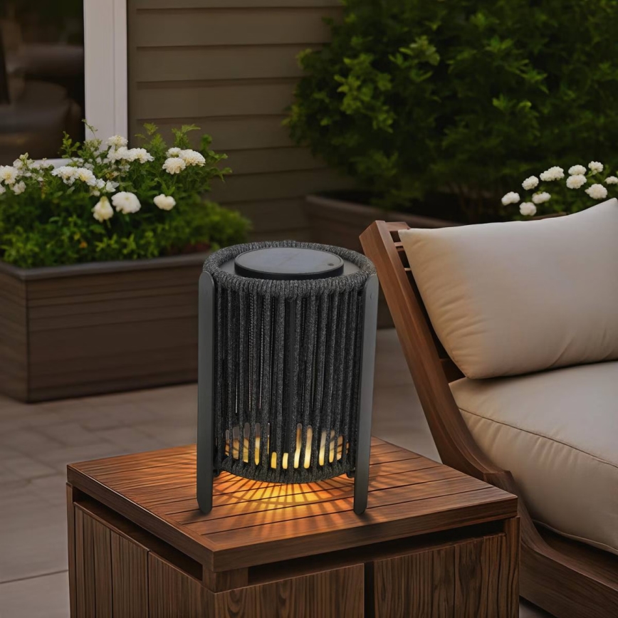 Hesperide - LINY LED Solar Lamp, 3.7V, 2600 mAh, IP54, Anthracite
