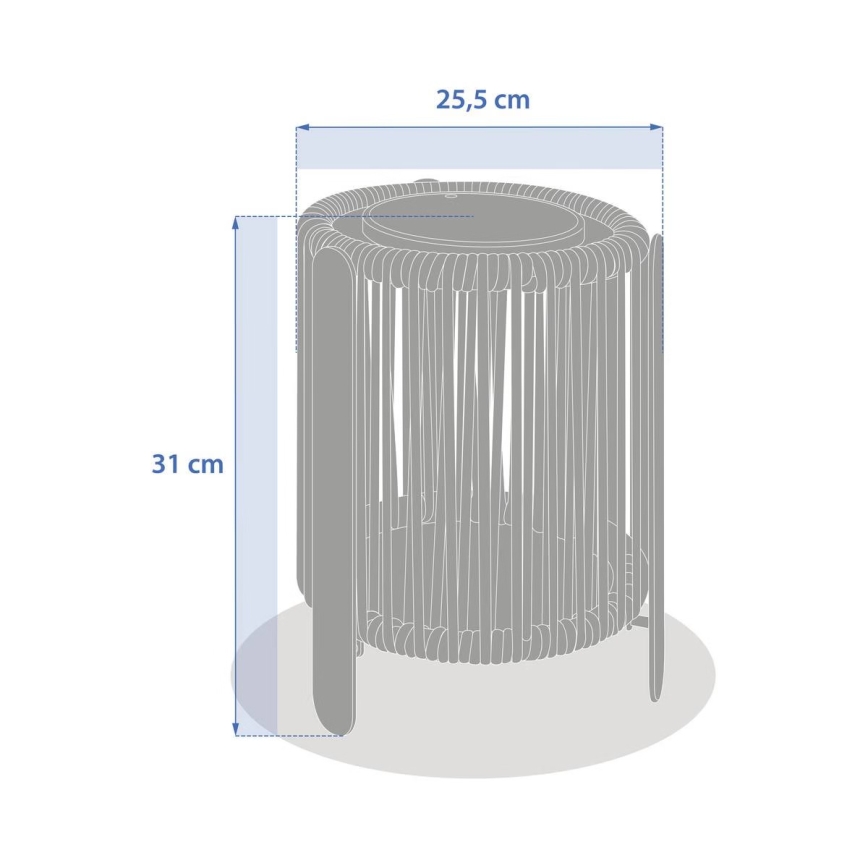Hesperide - LINY LED Solar Lamp, 3.7V 2600 mAh, IP54, Green