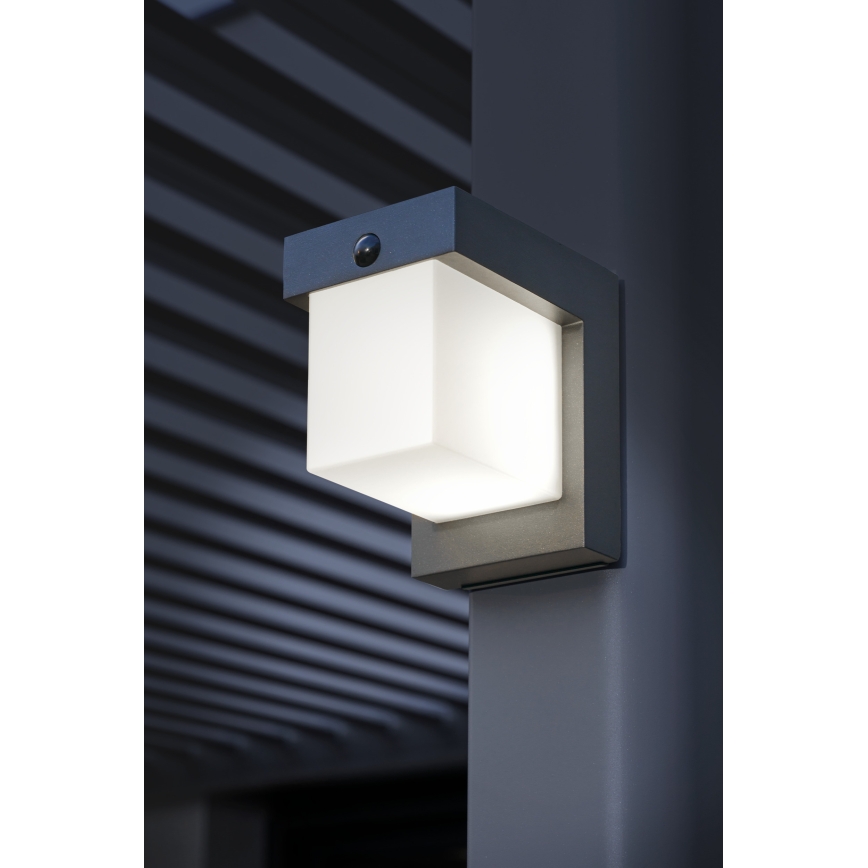 Hesperide - MULTY LED Solar Wall Light with Motion Sensor, 3.7 V 2600 mAh, IP65, Anthracite