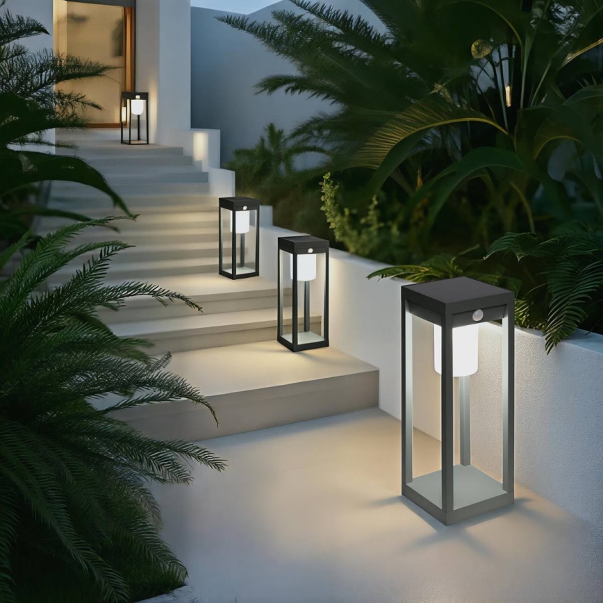 Hesperide - LED Solar Lantern with Motion Sensor PIKY LED/3,7V 2600 mAh 40 cm IP65 Green