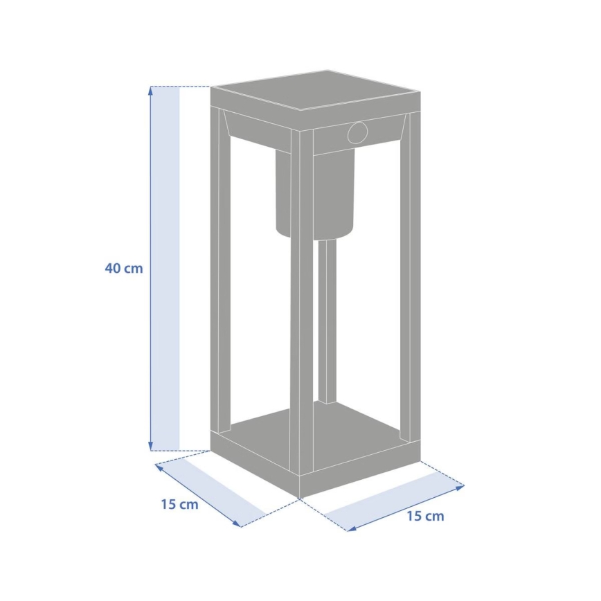 Hesperide - LED Solar Lantern with Motion Sensor PIKY LED/3,7V 2600 mAh 40 cm IP65 Green