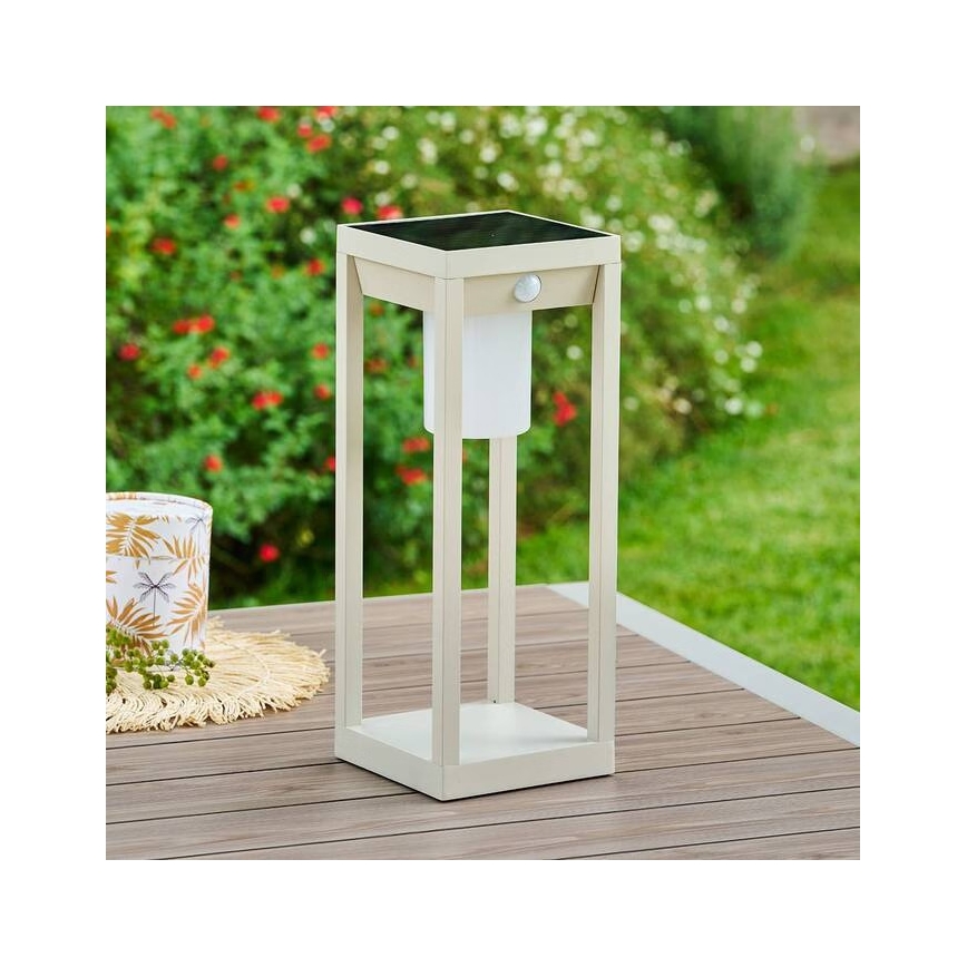 Hesperide - LED Solar Lantern with Motion Sensor PIKY LED/3.7V 2600 mAh 40 cm IP65 Beige