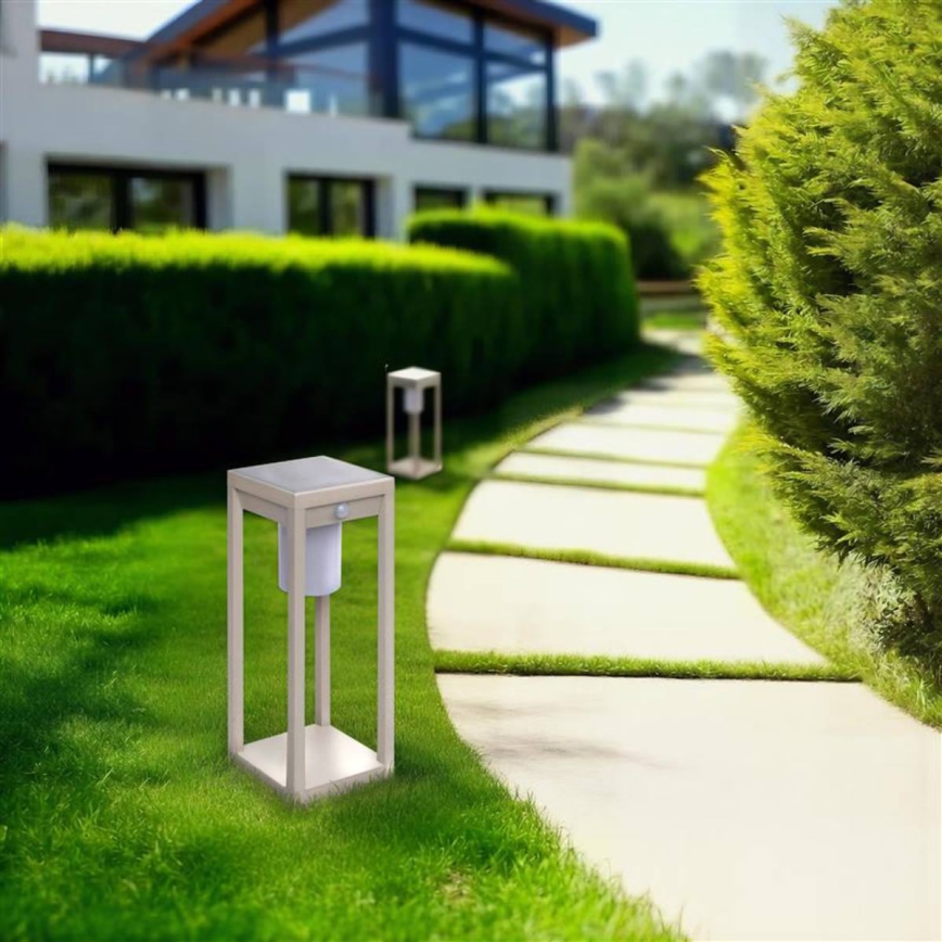 Hesperide - LED Solar Lantern with Motion Sensor PIKY LED/3.7V 2600 mAh 40 cm IP65 Beige