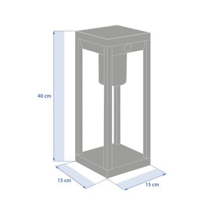 Hesperide - LED Solar Lantern with Motion Sensor PIKY LED/3.7V 2600 mAh 40 cm IP65 Beige