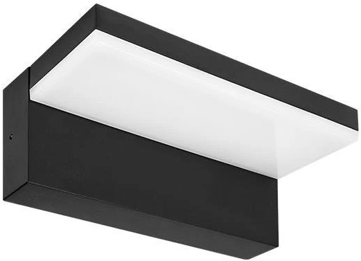HESTIO LED Outdoor Wall Light, 9W/230V, 4000K, IP44, Black