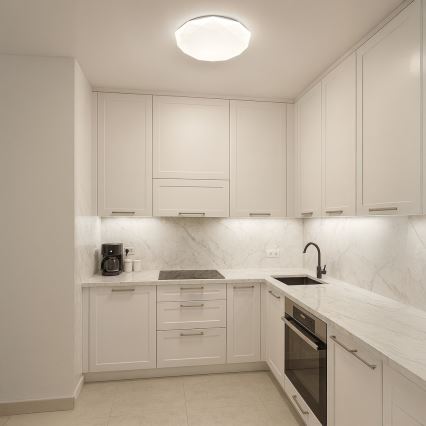 HEX LED Dimmable Ceiling Light, 72W, 230V, 3000–6000K, Ø 50 cm, White + Remote Control