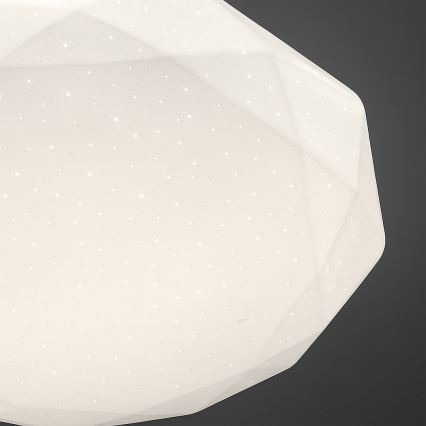 HEX LED Dimmable Ceiling Light, 72W, 230V, 3000–6000K, Ø 50 cm, White + Remote Control