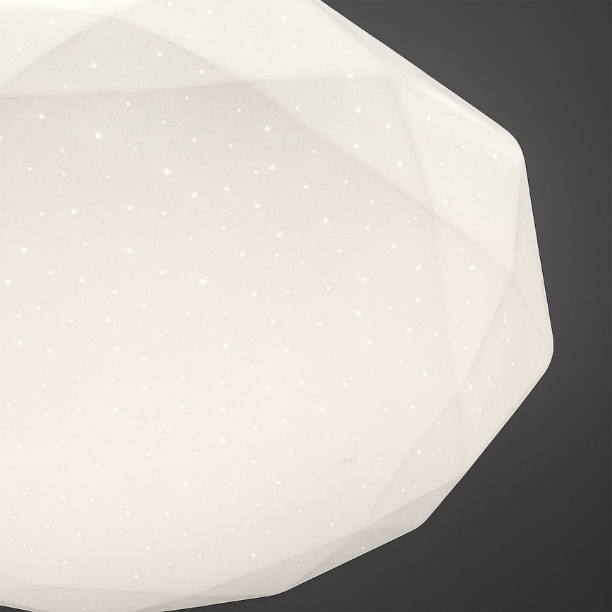 HEX LED Dimmable Ceiling Light, 72W, 230V, 3000–6000K, Ø 50 cm, White + Remote Control