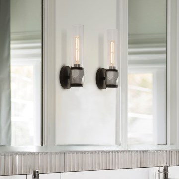 Hinkley - Bathroom Wall Light ELLISON 2xE27/40W/230V IP44 Black