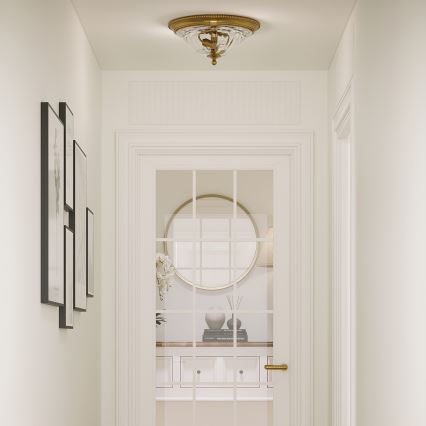 Hinkley - Ceiling light CAMBRIDGE 2xE27/60W/230V gold