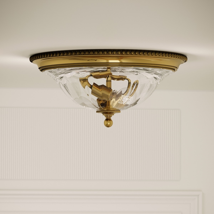 Hinkley - Ceiling light CAMBRIDGE 2xE27/60W/230V gold