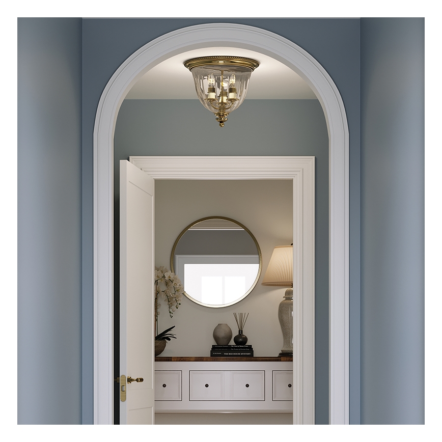 Hinkley - Ceiling light CAMBRIDGE 3xE14/60W/230V gold