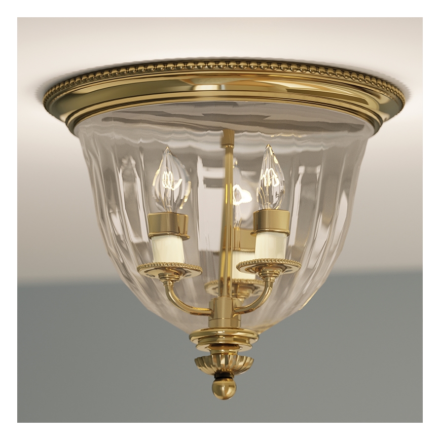 Hinkley - Ceiling light CAMBRIDGE 3xE14/60W/230V gold