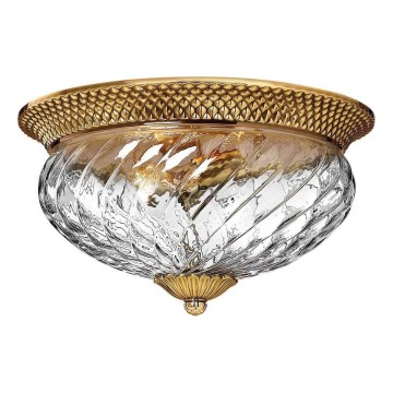 Hinkley - Ceiling light PLANTATION 3xE27/60W/230V gold