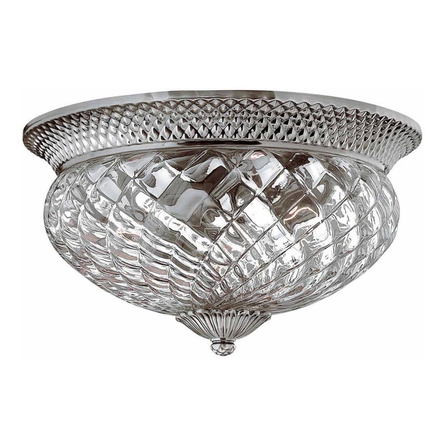 Hinkley - Ceiling light PLANTATION 3xE27/60W/230V silver
