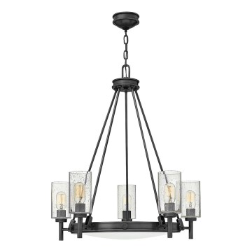 Hinkley - Chain-hung chandelier COLLIER 5xE27/40W/230V pr. 68,5 cm black