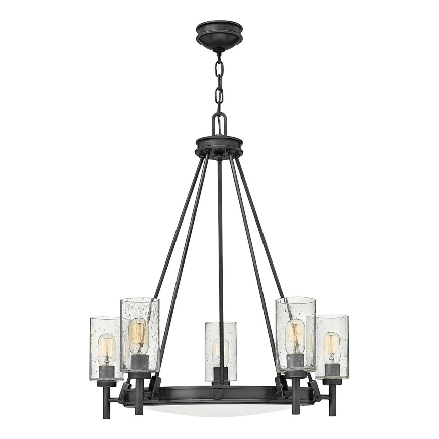 Hinkley - Chain-hung chandelier COLLIER 5xE27/40W/230V pr. 68,5 cm black