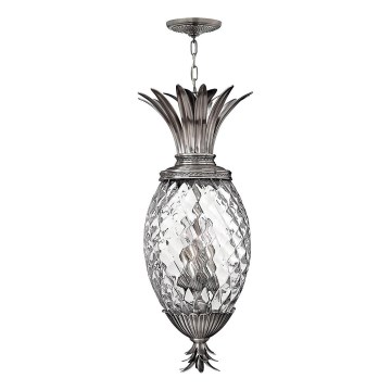 Hinkley - Chandelier on a chain PLANTATION 4xE14/40W/230V silver