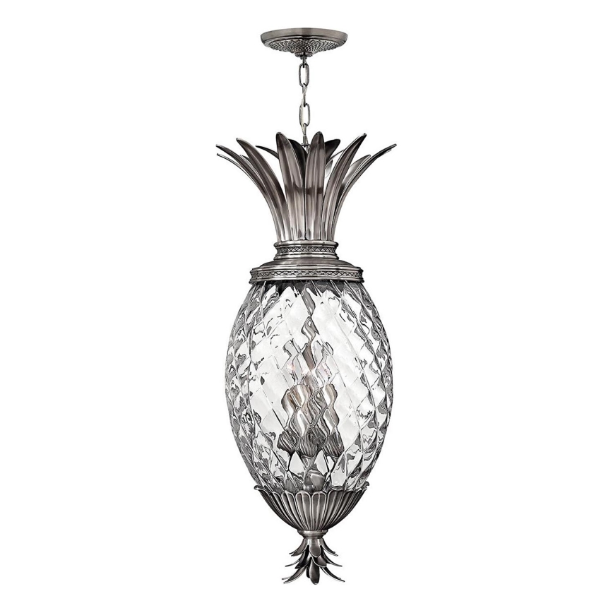 Hinkley - Chandelier on a chain PLANTATION 4xE14/40W/230V silver
