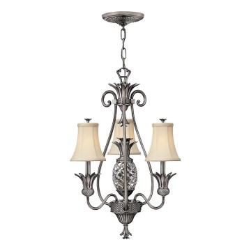 Hinkley - Chandelier on a chain PLANTATION 4xE14/40W/230V silver