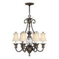 Hinkley - Chandelier on a chain PLANTATION 7xE14/40W/230V bronze