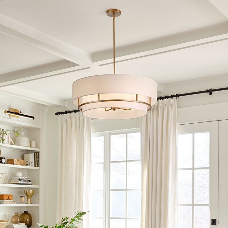 Hinkley - Chandelier on a pole GRAHAM 4xE14/40W/230V