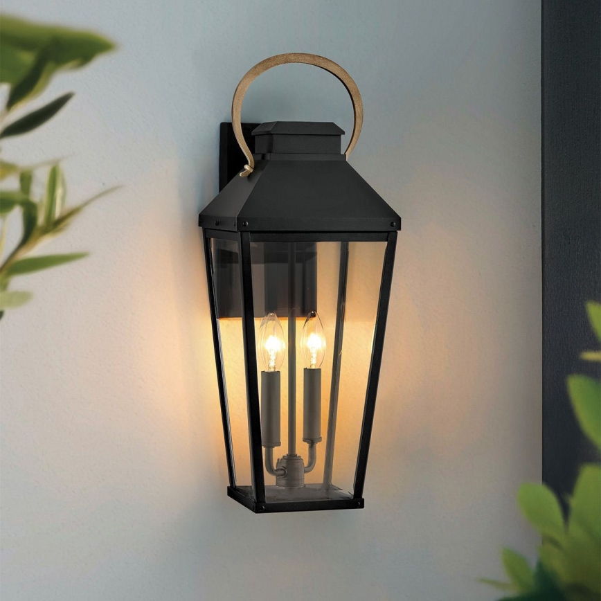 Hinkley - DAWSON L Outdoor Wall Light 2xE14/40W/230V IP44 Black