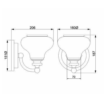 Hinkley - LED Bathroom wall light AINSLEY 1xG9/3W/230V IP44